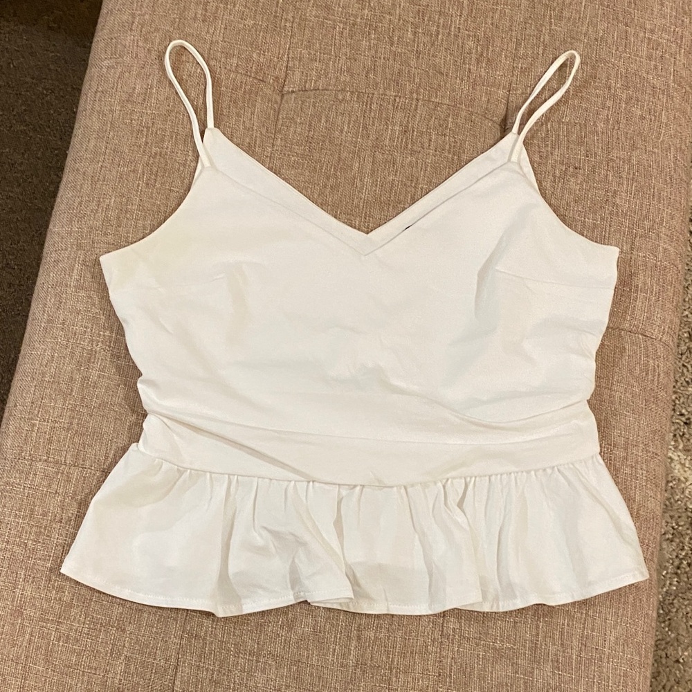 Express White Ruffled Camisole - Picture 1 of 2